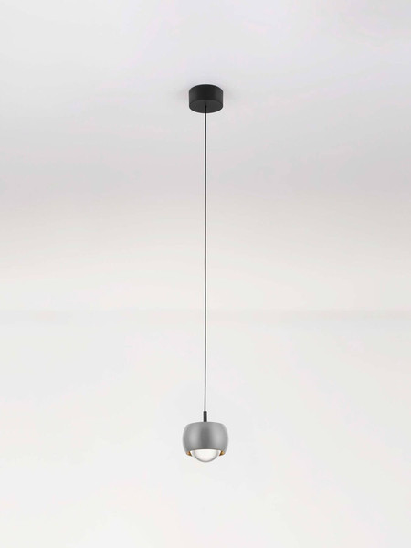 Nova Luce LED Pendelleuchte Conga 13W warmweiss 3000K Grau Aluminium Ø10cm 9002072
