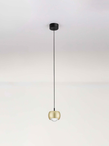Nova Luce LED Pendelleuchte Conga 13W warmweiss 3000K Gold Aluminium Ø10cm 9002073