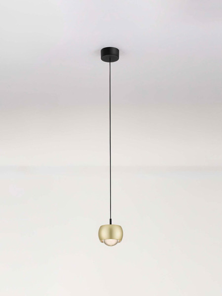 Nova Luce LED Pendelleuchte Conga 13W warmweiss 3000K Gold Aluminium Ø10cm 9002073