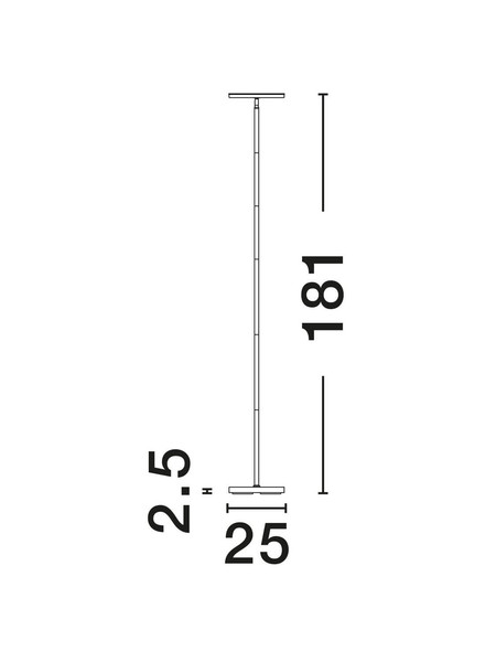 Nova Luce LED Stehleuchte Sinkro dimmbar 30W warmweiss 3000K Schwarz Stahl 181cm 9002082