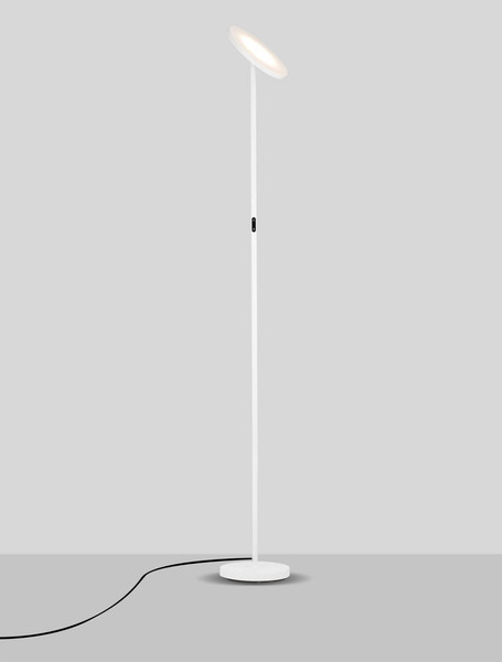 Nova Luce LED Stehleuchte Sinkro dimmbar 30W warmweiss 3000K Weiß Stahl 181cm 9002083