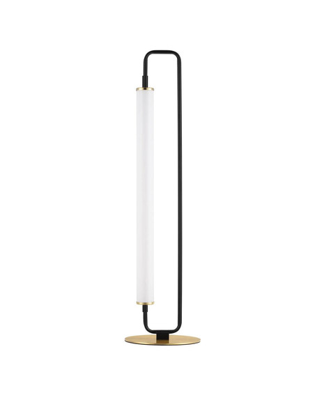 Nova Luce LED Tischleuchte Wetro 20W warmweiss 3000K Schwarz Gold Metall Ø18cm 9002084