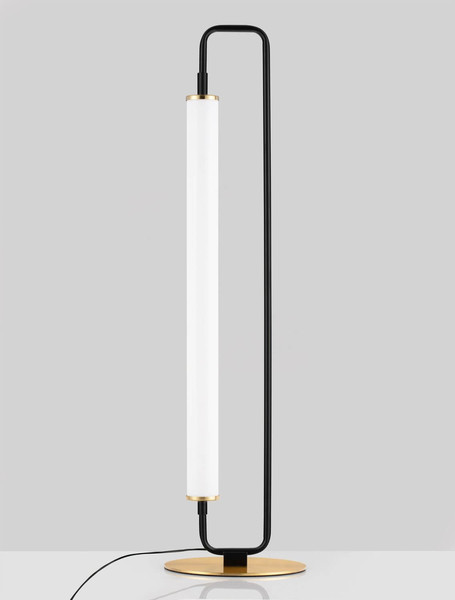 Nova Luce LED Tischleuchte Wetro 20W warmweiss 3000K Schwarz Gold Metall Ø18cm 9002084