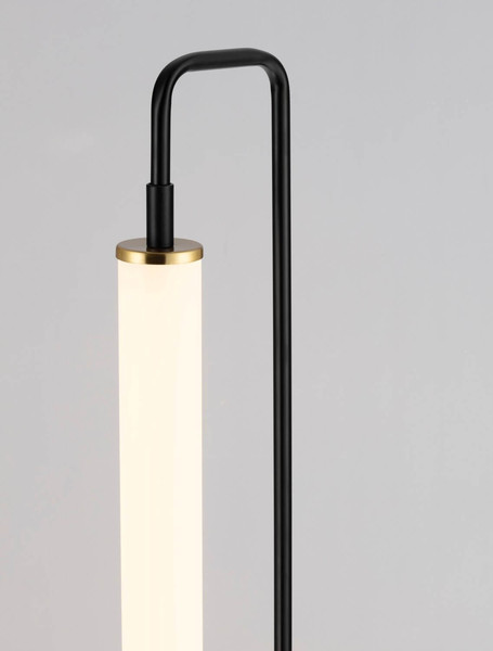 Nova Luce LED Tischleuchte Wetro 20W warmweiss 3000K Schwarz Gold Metall Ø18cm 9002084