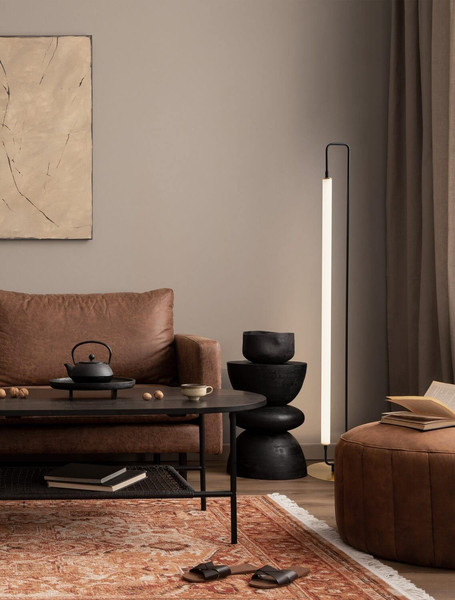 Nova Luce LED Stehleuchte Wetro 32W warmweiss 3000K Schwarz Gold Metall 150cm 9002085