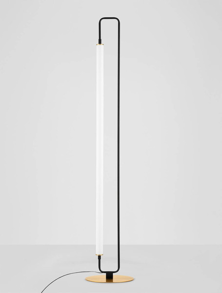 Nova Luce LED Stehleuchte Wetro 32W warmweiss 3000K Schwarz Gold Metall 150cm 9002085