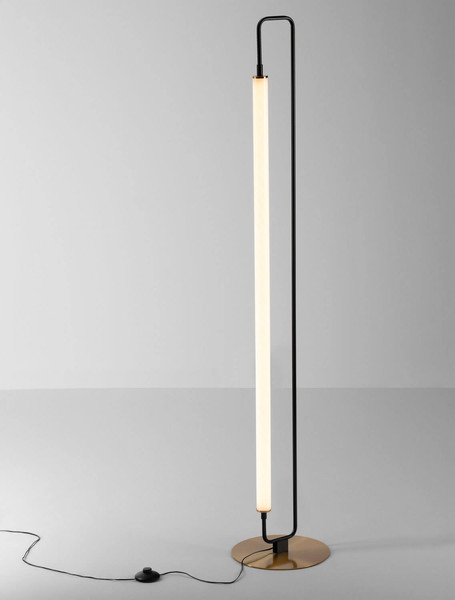 Nova Luce LED Stehleuchte Wetro 32W warmweiss 3000K Schwarz Gold Metall 150cm 9002085