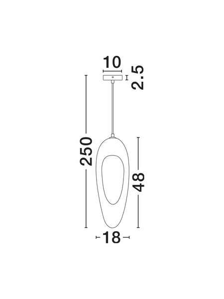 Nova Luce Pendelleuchte Tempus G9 Weiß 48x18cm 9002669