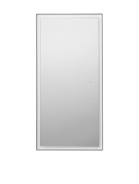 Nova Luce LED Spiegel Adon 42W neutralweiss 4000K IP44 Schwarz Weiß Aluminium Spiegelglas 150x75cm 9006018