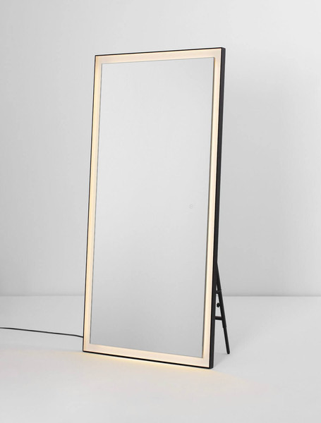 Nova Luce LED Spiegel Adon 42W neutralweiss 4000K IP44 Schwarz Weiß Aluminium Spiegelglas 150x75cm 9006018