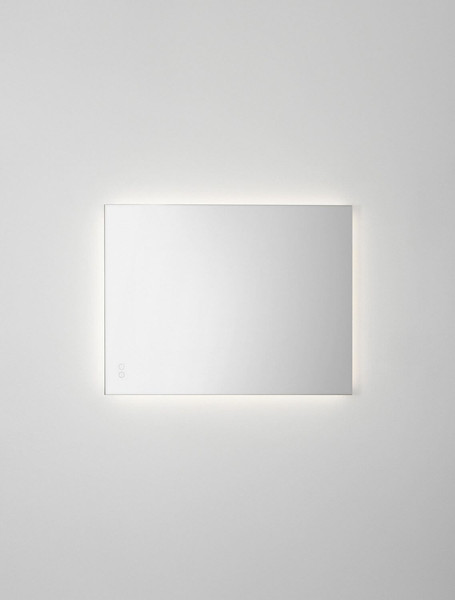 Nova Luce LED Spiegel Alda 48W warmweiss 3000K IP44 Aluminium Spiegelglas 80x60cm 9006026