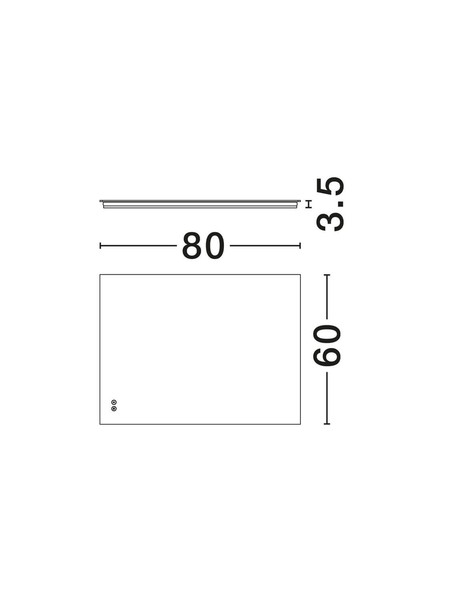 Nova Luce LED Spiegel Alda 48W warmweiss 3000K IP44 Aluminium Spiegelglas 80x60cm 9006026