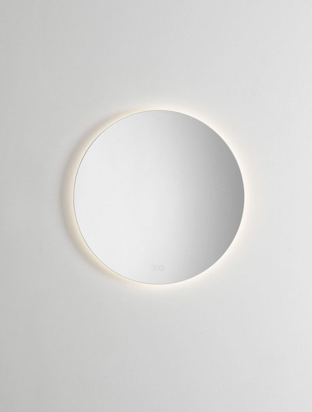 Nova Luce LED Spiegel Alda dimmbar 33W warmweiss 3000K IP44 Aluminium Spiegelglas Ø60cm 9006028