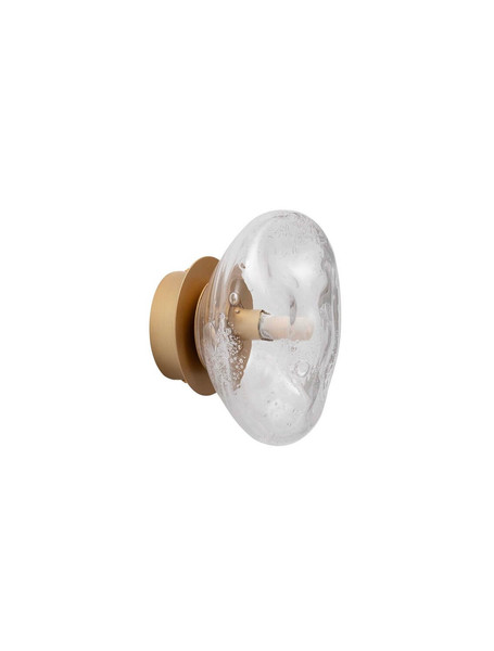 Nova Luce Wandleuchte King G9 Altmessing Glas Metall Ø17cm 9006033