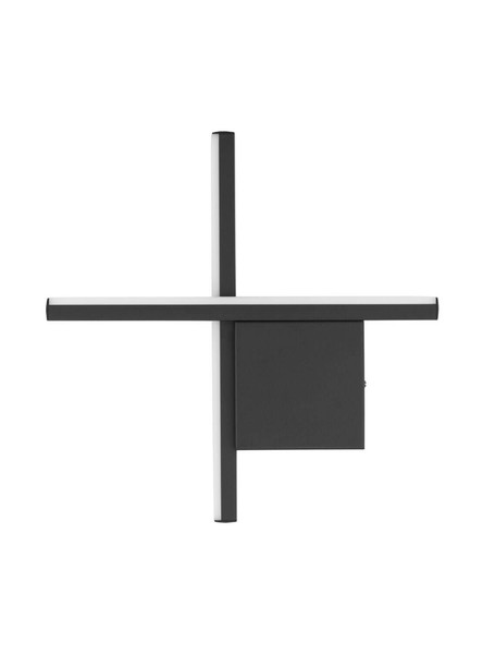 Nova Luce LED Wandleuchte Cross dimmbar 10W warmweiss 2700K Schwarz Aluminium 30x30cm 9006082