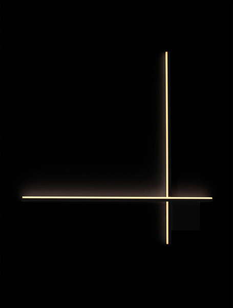 Nova Luce LED Wandleuchte Cross dimmbar 21W warmweiss 2700K Schwarz Aluminium 80x80cm 9006086