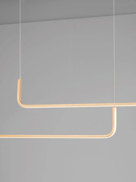Nova Luce LED Pendelleuchte Strita dimmbar 40W warmweiss 3000K Messinggold Aluminium 150cm 9006089