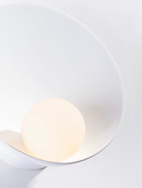 Nova Luce Wandleuchte Minim G9 Weiß Opal Stahl Glas Ø23cm 9006090