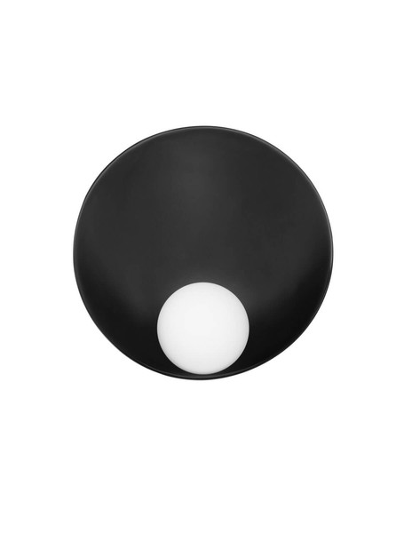 Nova Luce Wandleuchte Minim G9 Schwarz Opal Stahl Glas Ø23cm 9006091