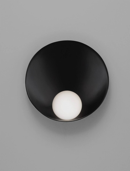Nova Luce Wandleuchte Minim G9 Schwarz Opal Stahl Glas Ø23cm 9006091