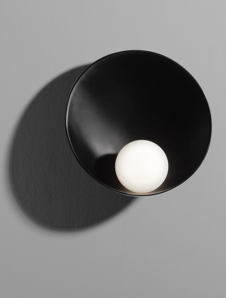 Nova Luce Wandleuchte Minim G9 Schwarz Opal Stahl Glas Ø23cm 9006091