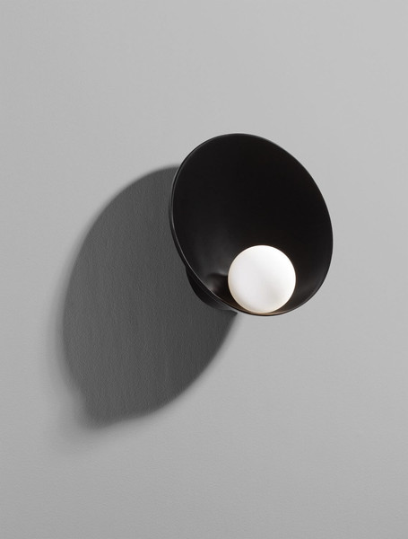 Nova Luce Wandleuchte Minim G9 Schwarz Opal Stahl Glas Ø23cm 9006091