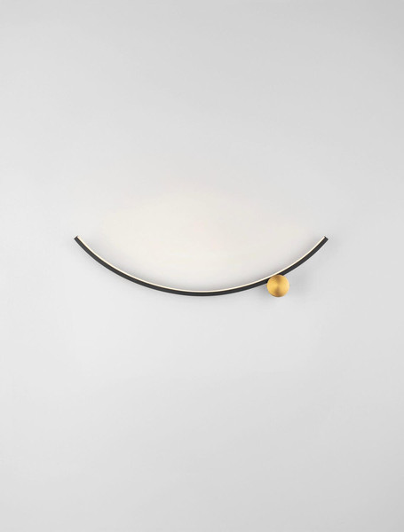 Nova Luce LED Wandleuchte Kima 14W warmweiss 3000K Schwarz Gold Aluminium 62,5x14,5cm 9006094