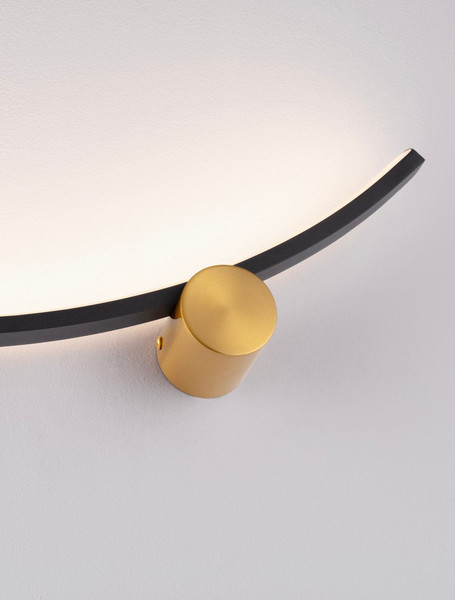 Nova Luce LED Wandleuchte Kima 14W warmweiss 3000K Schwarz Gold Aluminium 62,5x14,5cm 9006094