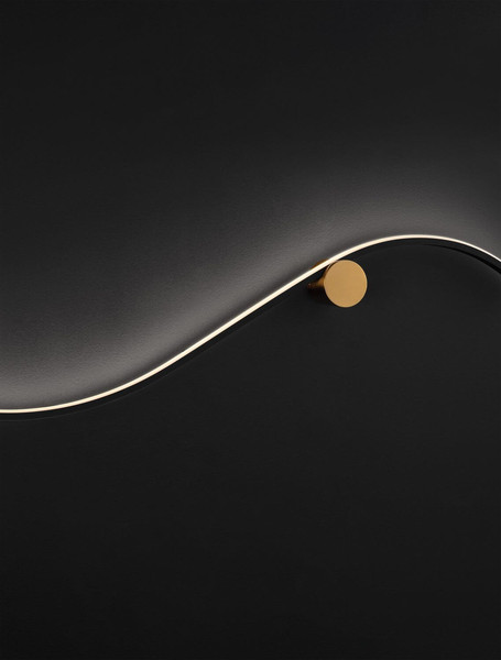 Nova Luce LED Wandleuchte Kima 20W warmweiss 3000K Schwarz Gold Aluminium 102x20cm 9006096