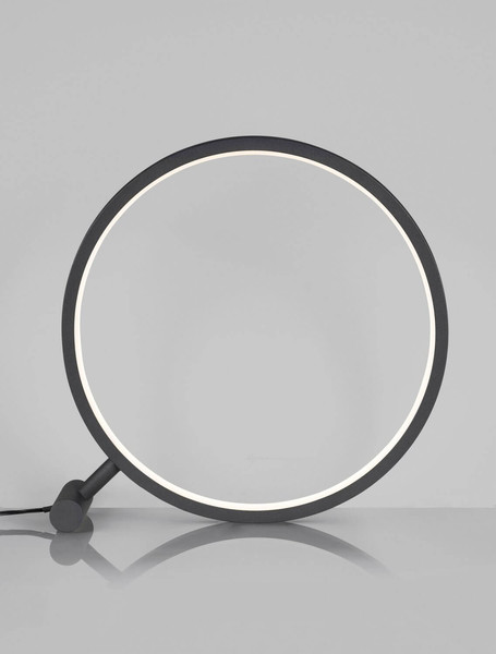 Nova Luce LED Tischleuchte Hola 12W warmweiss 3000K Schwarz Aluminium Ø29cm 9006097
