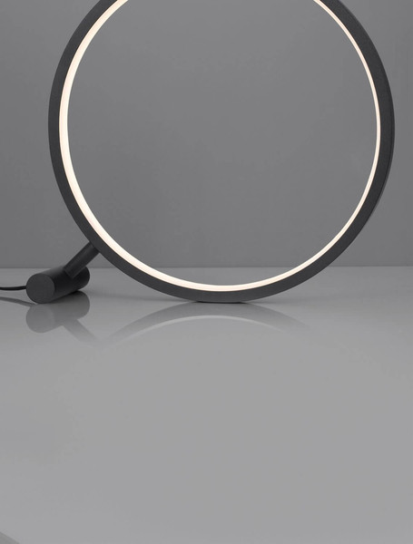 Nova Luce LED Tischleuchte Hola 12W warmweiss 3000K Schwarz Aluminium Ø29cm 9006097