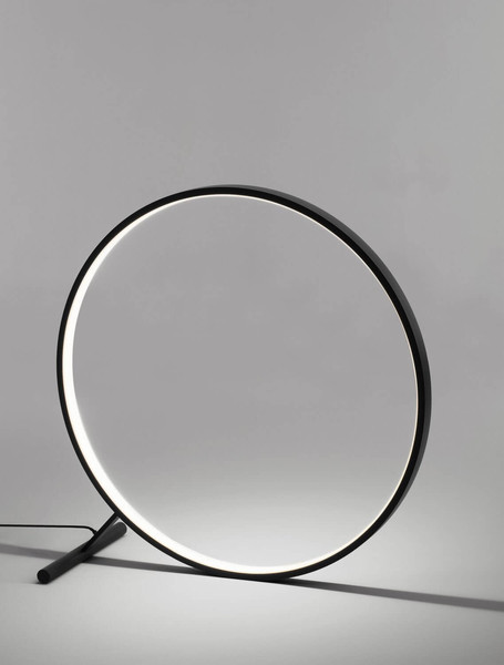 Nova Luce LED Stehleuchte Hola 46W warmweiss 3000K Schwarz Aluminium Ø80cm 9006098