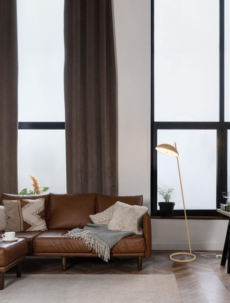Nova Luce LED Stehleuchte Flute dimmbar 30W warmweiss 3000K Gold Aluminium 153cm 9006099