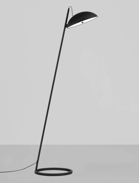Nova Luce LED Stehleuchte Flute dimmbar 30W warmweiss 3000K Schwarz Aluminium 153cm 9006100