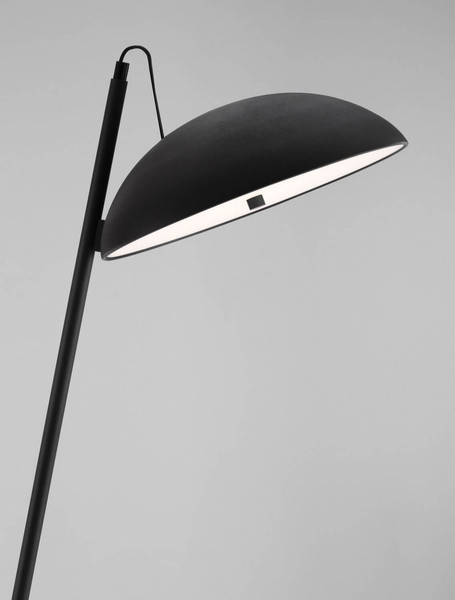 Nova Luce LED Stehleuchte Flute dimmbar 30W warmweiss 3000K Schwarz Aluminium 153cm 9006100