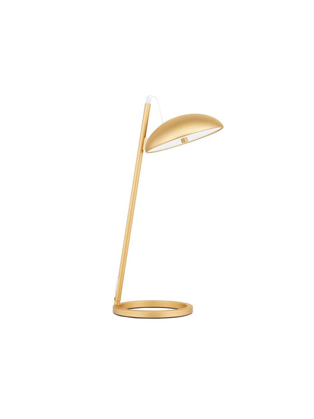 Nova Luce LED Tischleuchte Flute dimmbar 18W warmweiss 3000K Gold Aluminium 53x28cm 9006101