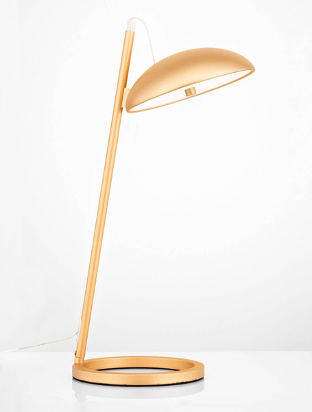 Nova Luce LED Tischleuchte Flute dimmbar 18W warmweiss 3000K Gold Aluminium 53x28cm 9006101