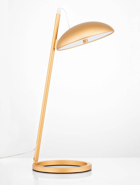 Nova Luce LED Tischleuchte Flute dimmbar 18W warmweiss 3000K Gold Aluminium 53x28cm 9006101