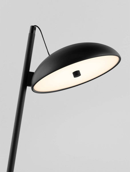 Nova Luce LED Tischleuchte Flute dimmbar 18W warmweiss 3000K Schwarz Aluminium 53x28cm 9006102