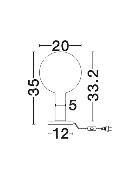 Nova Luce LED Tischleuchte Nostos dimmbar 3W warmweiss 3000K Braun Gold Weiß Glas Metall Ø20cm 9009105
