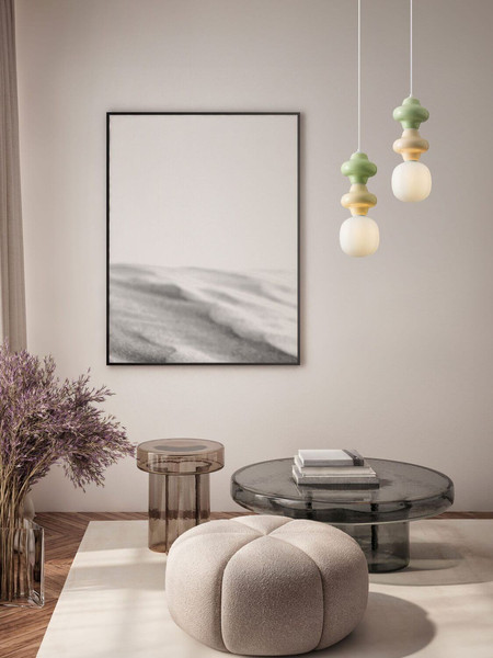 Nova Luce Pendelleuchte Clio E14 Mehrfarbig Glas Metall Ø18cm 9009117