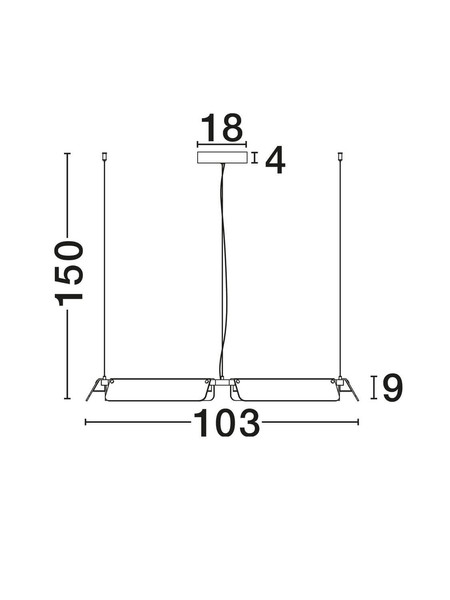 Nova Luce LED Pendelleuchte Apnea dimmbar 61W warmweiss 3000K Schwarz Gold Grau Glas Metall Ø103cm 9009131