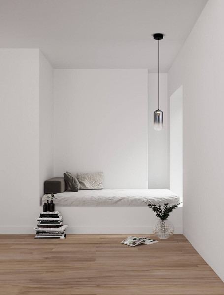 Nova Luce LED Pendelleuchte Aelia 3W warmweiss 3000K Rauchgrau Schwarz Glas Metall Ø10cm 9009141