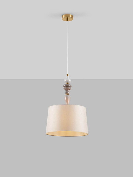 Nova Luce Pendelleuchte Damo E27 Mehrfarbig Metall Keramik Ø34cm 9009146