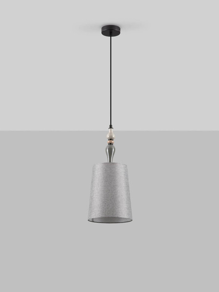 Nova Luce Pendelleuchte Damo E27 Schwarz Grau Braun Metall Keramik Ø22cm 9009150