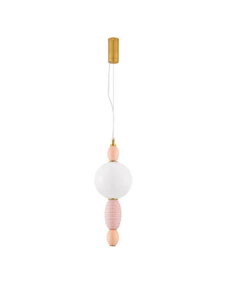 Nova Luce LED Pendelleuchte Obrie 12W warmweiss 3000K Mehrfarbig Glas Metall Ø20cm 9009152
