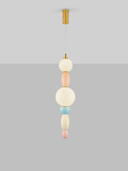 Nova Luce LED Pendelleuchte Obrie 23W warmweiss 3000K Mehrfarbig Glas Metall Ø20cm 9009153