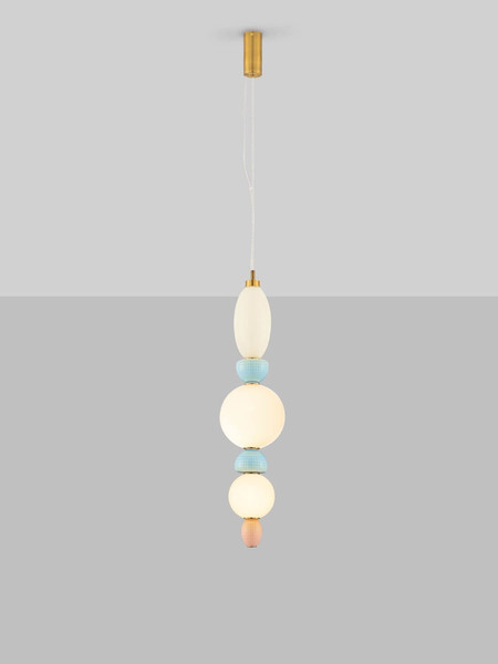 Nova Luce LED Pendelleuchte Obrie 27W warmweiss 3000K Mehrfarbig Glas Metall Ø20cm 9009154