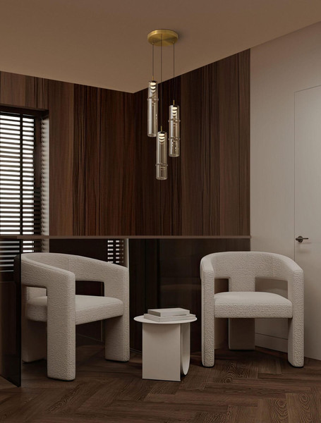 Nova Luce LED Pendelleuchte Sano 9W warmweiss 3000K Cognac Gold Glas Metall Ø30cm 9009168