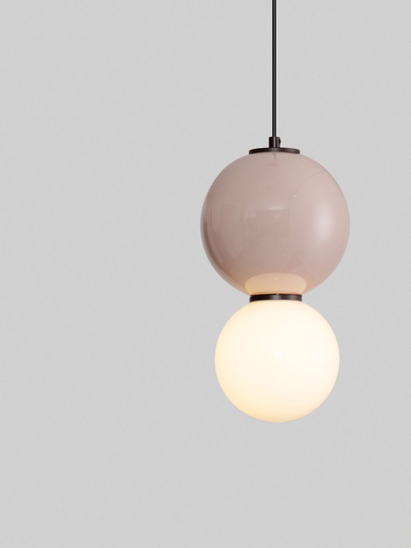 Nova Luce LED Pendelleuchte Noesis 6W warmweiss 3000K Mokka Schwarz Opal Glas Metall Ø18cm 9009196